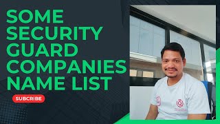 Security guard companies name list of Dubai UAE/ Name of security guard companies.
