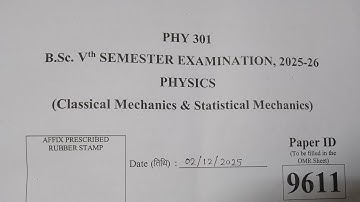 B.Sc.5th semester | PHY301 | Answer Key 2025-26 