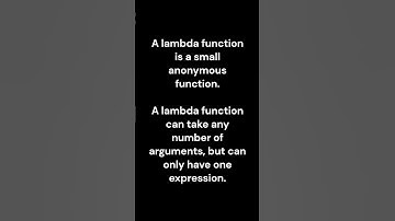 Lambda Expressions & Anonymous Functions || Python Tutorial || Learn Python Programming