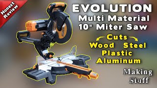 Evolution Multi Material Sliding Miter Saw  Test and Review