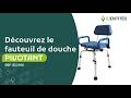 Vidéo: Siège de douche pivotant Soft avec accoudoirs relevables