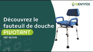 Fauteuil de douche pivotant 360° ergonomique | Accoudoirs relevables 🚿 (812306)