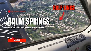 Landing In Palm Springs California Palm Springs International Airport Kpsp