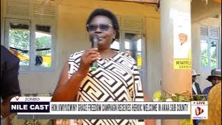 HON KWIYUCWINY GRACE FREEDOM CAMPAIGN RECEIVES HEROIC WELCOME IN AKAA SUB COUNTY