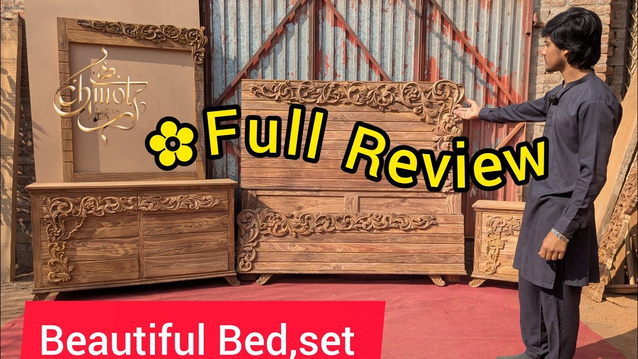 One sided pure Sheesham wood Bedset | New and latest chinioti bedset at chiniot furniture shop 
