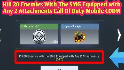 Kill 20 Enemies With The SMG Equipped with Any 2 Attachments Call Of Duty Mobile CODM