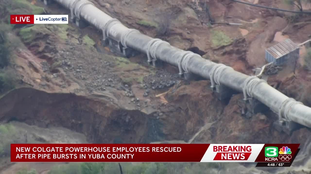 New Colgate Powerhouse employees rescued after pipe bursts in Yuba County