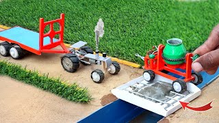 diy tractor makin mini concrete bridge miniature science project |@MinimakerYt |@sunfarming7533