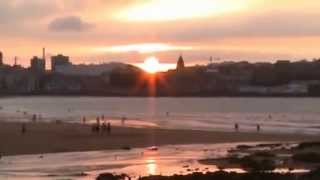 GIJÓN ASTURIAS PUESTA DE SOL