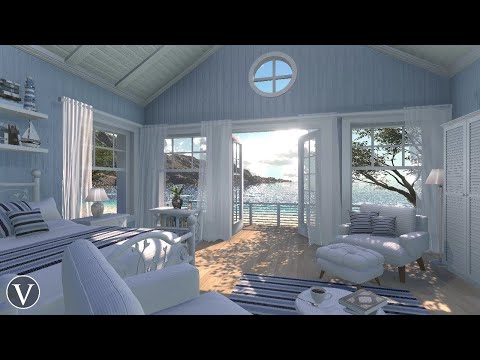 Sea Cottage Bedroom | Day & Sunset Ambience | Ocean, Beach Waves, Seagulls & Nature Sounds