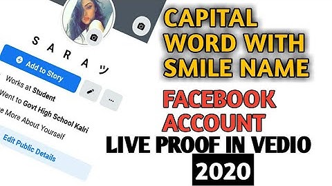 HOW TO CREATE CAPITAL WORD SMILE NAME FACEBOOK ACCOUNT 2020 ||WORKING TRICK||