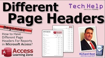 How to Create a Different Page Header for the First Page of a Microsoft Access Report