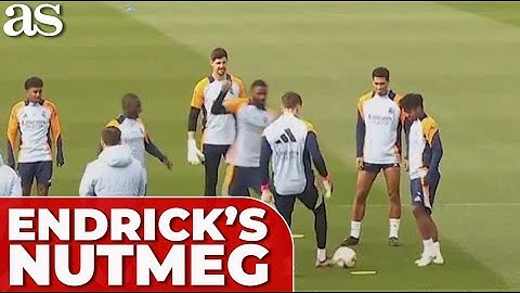 ENDRICK destroys RÜDIGER with insane nutmeg in REAL MADRID training