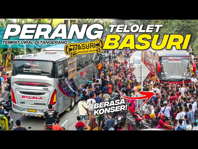 GEGER..!! PERANG TELOLET SAMPE KAYAK GINI😱 DISERBU WARGA TANGERANG BASURI BUS PALALA BUAT BAHAGIA class=