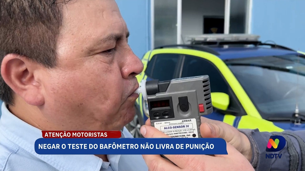 Lei seca: recusar o teste do bafômetro não livra o motorista da pena