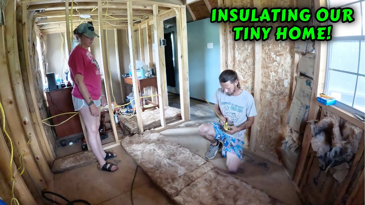 Image showcasing Off Grid Log Cabin Renovation | Ceiling Insulation - YouTube