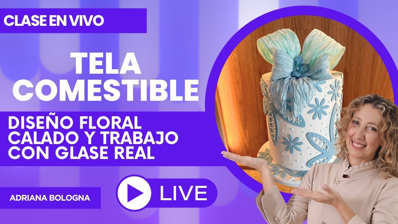 Decoracion con Tela Comestible - YouTube Live #PastelesCoquette