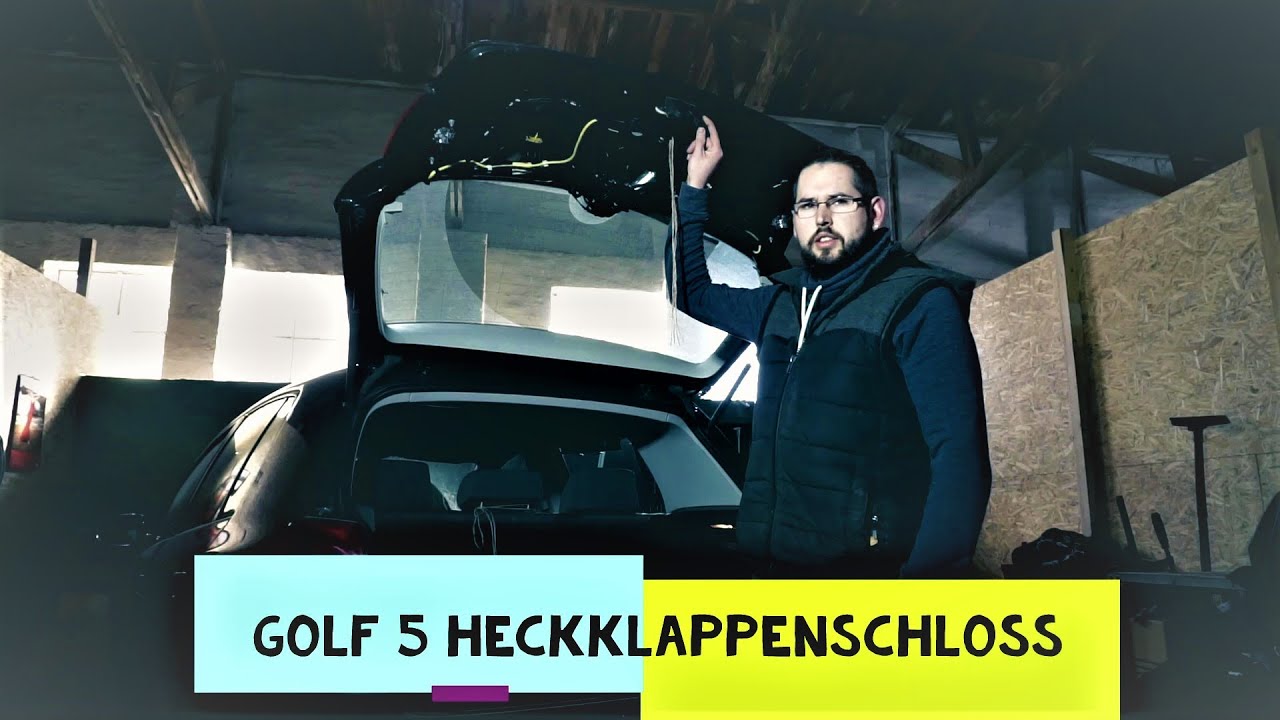 VW Golf 5 TDI 1,9 Defektes Heckklappenschloss wechseln (Deutsch) 