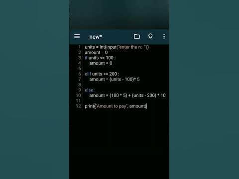 Calculate the Electricity bill amount through python code #new #coding ...