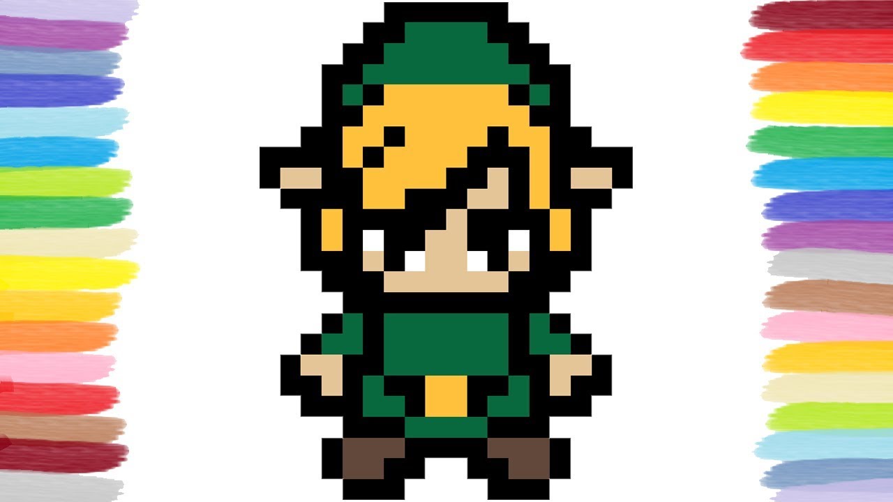 Pixel Art : How to draw Link (The Legend of Zelda) 