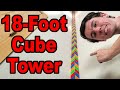 I built the tallest rubiks cube tower
