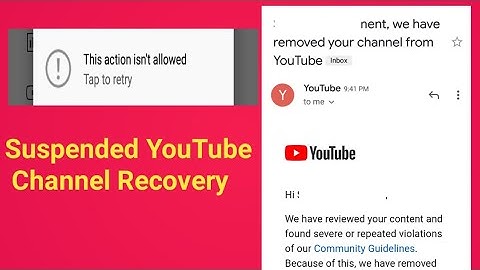 Suspended Youtube Channel Recovery || This action isn