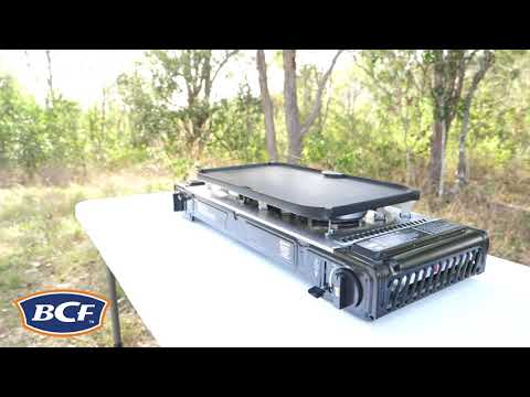 Gasmate Travelmate II SS Double Butane Stove With Hotplate - BCF 