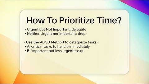 How To Prioritize Time? - The Personal Growth Path
