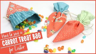 How to sew a carrot treat bag for Easter