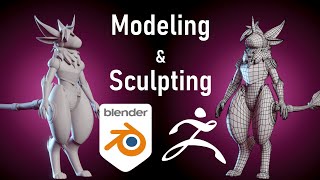 NEO - Sculpting and Modeling a Protogen in Blender and Zbrush (Commission)