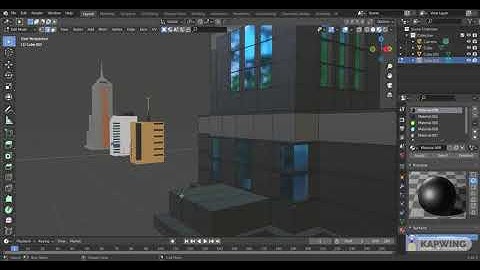 New Blender Model : Low Poly Buildings (Showcase)