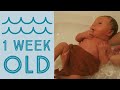 MY FIRST BATH - Newborn Baby Girl (1 week old)