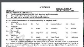 AFCAT Model Question paper