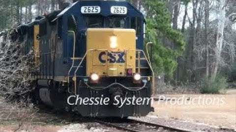 [CSXT]2625 GP38-2 & [2000] GP38-3 Leads F736-19 Arriving The Plant W/Jointed Rail & Loud K5LAR23