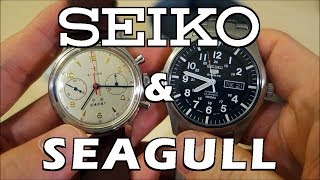 Seiko SNZG13 Automatic & Seagull 1963 Reissue Chronograph Unboxing! - Perth  WAtch Suppl #11 - YouTube