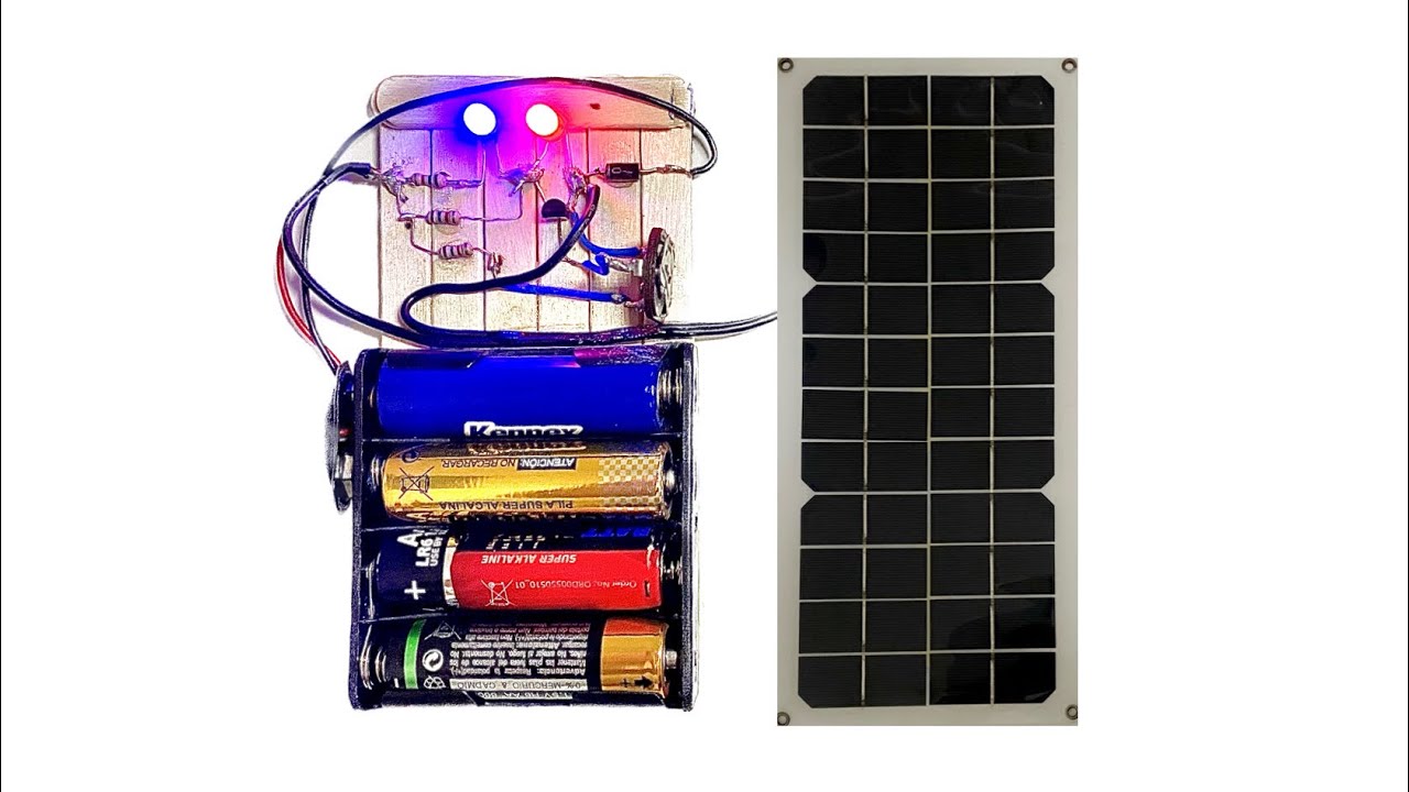 Ricaricare 4 pile alcaline con il sole !