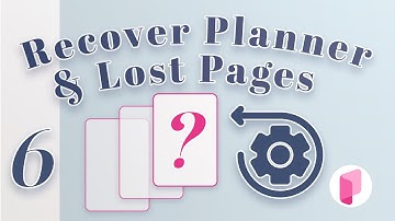 How to Recover Lost Pages in your Planner