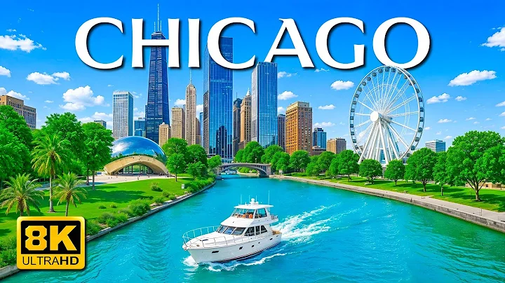 CHICAGO 8K Video Ultra HD With Soft Piano Music - 60 FPS - 8K Nature Film