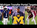 Michigan football transfer portal targets  positions to address