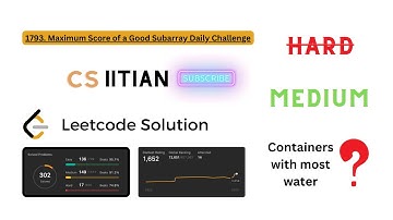 Leetcode 1793 Maximum Score of a Good Subarray Daily Challenge