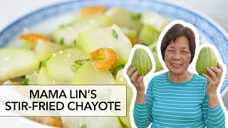 Chinese Stir-Fried Chayote & Visiting Mama Lin's Garden | Cooking with Mama Lin