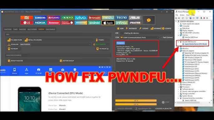 HOW FIX DRIVER PWNDFU.BYPASS IPHONE/IPAD BY UNLOCKTOOL - YouTube