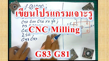 EP005 สอนออนไลน์ การเขียนโปรแกรมเจาะรู   วิชาโปรแกรมซีเอ็นซี  ช่างกลโรงงาน เทคนิคการผลิต