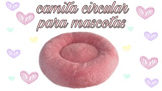 camita circular para mascotas