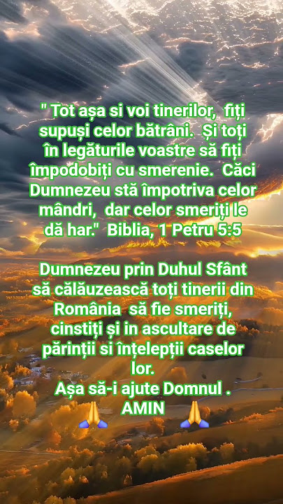 Biblia, 1 Petru 5:5. Dumnezeu este lângă noi. #biblia bib #dumnezeu #verset #bucuriaomului #ytshort