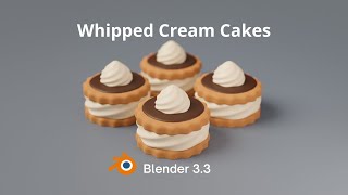 Whipped Cream Cake tutorial in Blender 3.3 screenshot 1