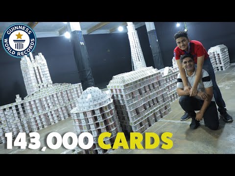 Building The Largest Playing Card Structure - Guinness World Records
