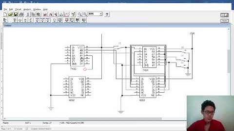 Rangkaian Encoder 4 to 2 menggunakan software EWB