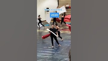 My 1st Winter guard show vs my last one