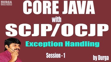 Core Java with OCJP/SCJP: Exception Handling Part-1 || Introduction